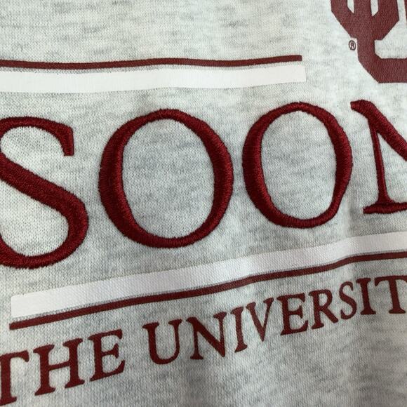 Vtg Champion S Small Sweatshirt OU Sooners Football Y2K 90s VTG Crew Neck Gray - Picture 4 of 11